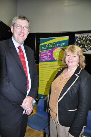 Cllr Patricia Logue with former Education Minister John O'Dowd