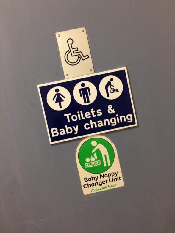 The new toilet sign at Limavady Health Centre 