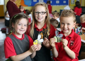 Pupils Eglinton Primary School taking part in the "Culture of Bees and Us"  programme. Photo: Lorcan Doherty Photography