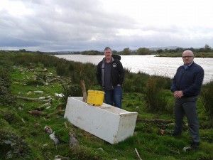 BLOT ON THE LANDSCAPE...SDLP reps at site of dumped rubbish on River Foyle