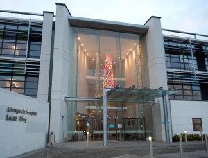 The entrance to the South Wing at Altnagelvin Hospital.