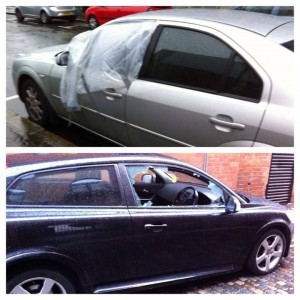 Cars damaged in Belfast's Cathedral Quarter overnight