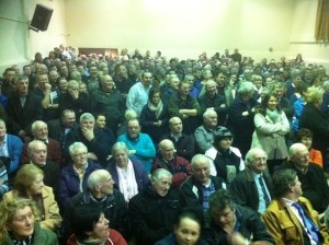 A section of the crowd at last night's meeting.