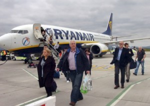 Ryanair passengers flying out of City of Derry AIrport to Britain pay £26 tax on a return ticket.