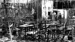 The interior of the destroyed Stardust Nightclub.