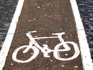 34 - cycle path sign on path