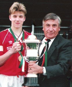 David Beckham captained Manchester United when they won the Milk Cup in 1991.