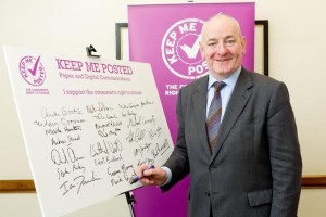 Foyle MP Mark Durkan backing the "Keep Me Posted" campaign at Westminster.