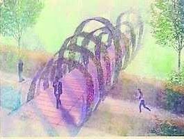 An artist's impression of the "Unity Bridge."