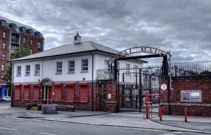 The postal sorting office in Great James Street.