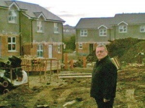 Cllr Tony Hassan at Bradley's Park during its construction.