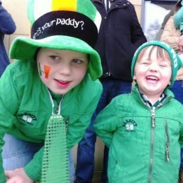 Young cousins Ryan and Shay enjoying the parade.