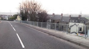 The new safety railings on Beechwood Avenue.