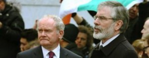 Martin McGuinness (left) and Gerry Adams. They should stand down from the party, says O'Connor