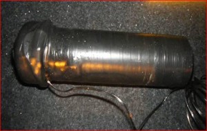 The mortar found by police.