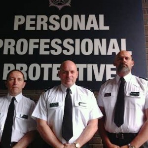 New PSNI commander for G District Chief Superintendent Stephen Cargin (centre) with newly appointed Superintendents John Magill (left) and Gary Eaton.