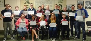 Members of Ógra Shinn Féin and elected representatives who attended the solidarity event in support of the local Muslim community.