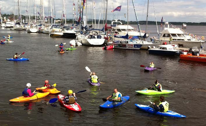 Enjoying one of the boating activities at the Foyle Marina.