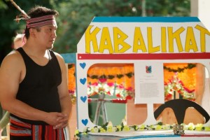 A Filipino traditional dancer at the Kabalikat evening.