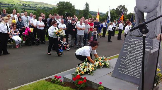 Wreaths being laid at the republican plot in Derry City Cemetery.