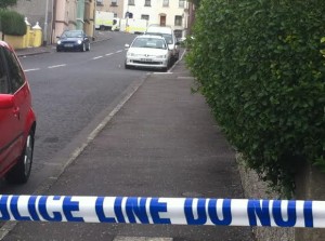 Sealed off: Westland Street.