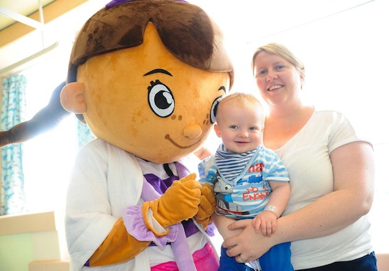 Baby Eoghan Doherty and his mum Ann Doherty were delighted to meet Dr McDuffin.