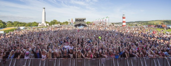 Music fans, who paid £5 each for a ticket, enjoying last weekend's MTV Crashes Plymouth gig.