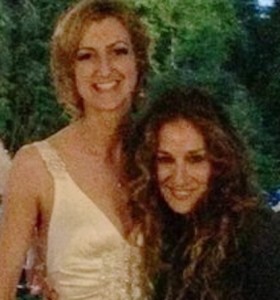 Maire on her wedding day with Sarah Jessica Parker.