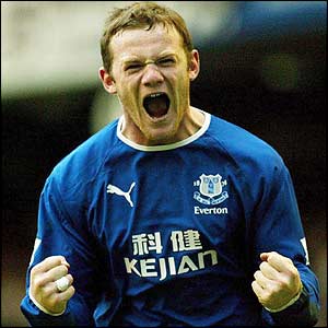 Wayne Rooney played for Everton in Milk Cup.
