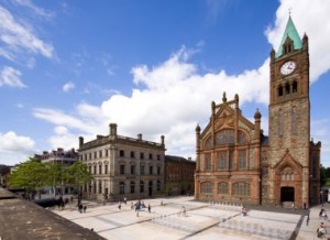 Guildhall Square, venue for next Monday's public rally in support of threatened council staff.