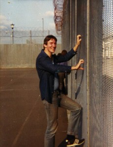 Laurence McKeown in the H-Block exercise yard in the 1980s.