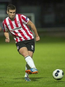 Patrick McEleney has slammed the playing surface at The Brandywell. 