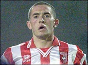 Tommy in his Derry City days.
