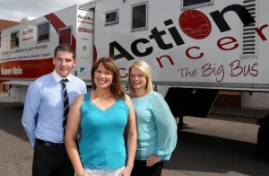 Action Cancer patron Nuala McKeever (centre) with Sean Conlon from the charity and SuperValu marketing manager Donna Morrison.