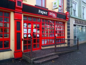 The Paper Stop shop in Glenties which was one of a number of places raided. 