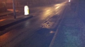 The pothole on the Racecourse Road - is now fixed