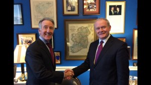 Martin McGuinness pictured in Washington with Democratic Congressman Richard Neal