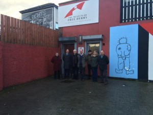 Minister Sherlock with relatives in Derry today