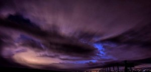 Snow thunder clouds over Lough Foyle earlier this week