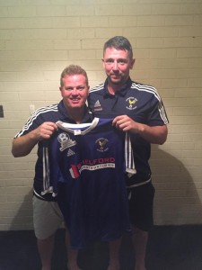 Rory Patterson pictured here signing for Australian side Cockburn United. 