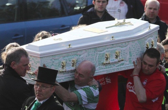 Georgia's remains are brought to St Columba's Church in Drung.