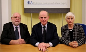 HIA inquiry panel: (left to right) David Lane, Sir Anthony Hart and Geraldine Cormack