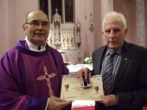 Fr Andre Dolan (left) warns parents in Ballaghy to be on their guard over drugs