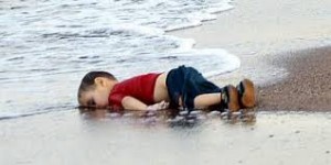 The heartbreaking picture of young Aylan Kurdi who drowned yesterday on a beach in Turkey