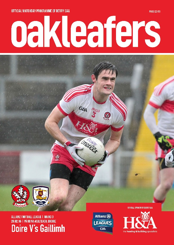 The cover of the 32-page colour programme produced for this weekend's clash with Galway at Celtic Park