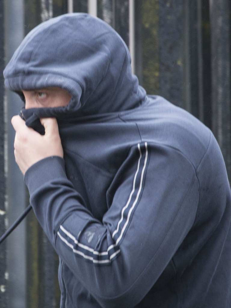 Matthew Gillen leaving Derry court after being released on bail for the murder of Paul McCauley. (North West Newspix)