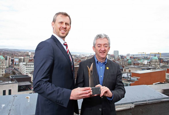 Tourism NI has unveiled the shortlist of nominations for the 2016 Northern Ireland Tourism Awards in association with Tennents NI. The awards will be held on the 26th May at St Columbs Hall, Derry~Londonderry. Pictured are Brian Beattie, Tennents NI and John McGrillen, Chief Executive Tourism NI.