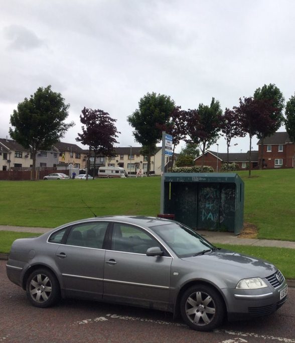 A car seized by police in Gallaigh this week