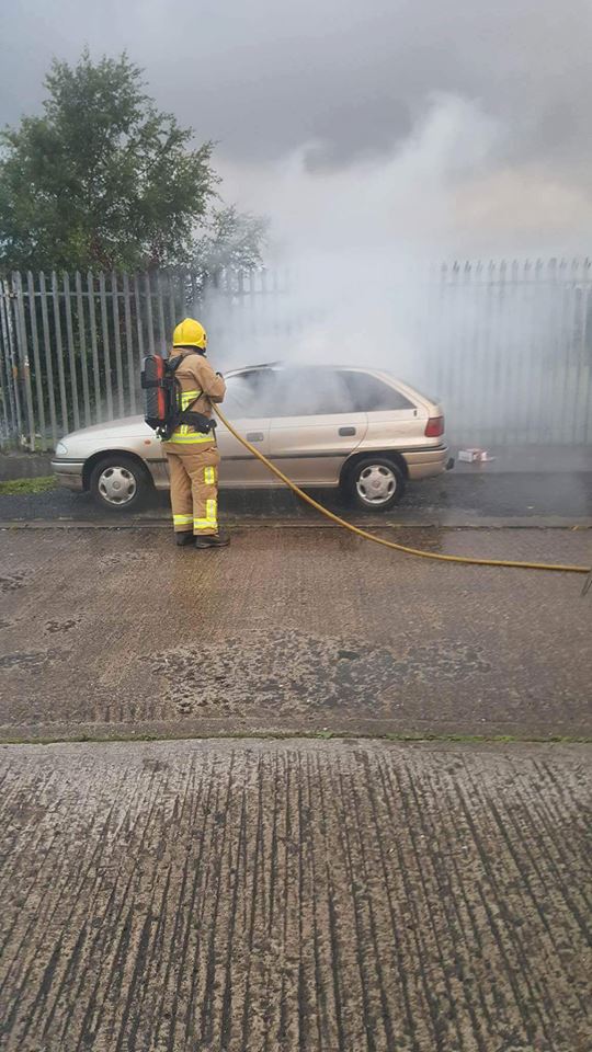 burned out car carnhill road 1