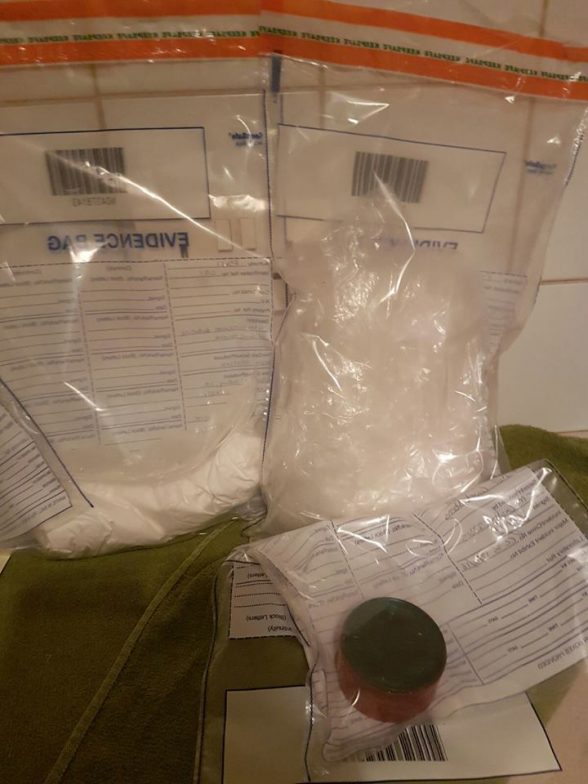 The drugs seized by police on Sunday during searches in the Bogside and Williams Street area